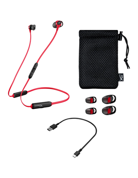 Căști gaming HyperX Cloud Buds, Fără fir, Negru/Rosu