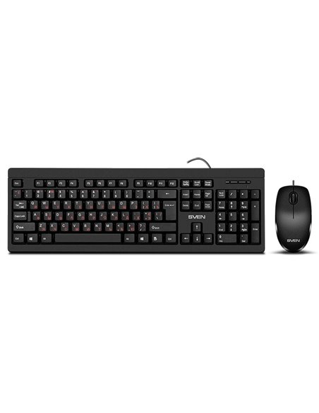 Set Tastatură + Mouse SVEN KB-S320C, Cu fir, Negru