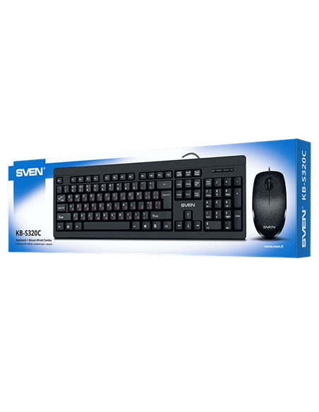 Set Tastatură + Mouse SVEN KB-S320C, Cu fir, Negru