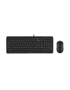 Set Tastatură + Mouse A4Tech F1512, Cu fir, Negru