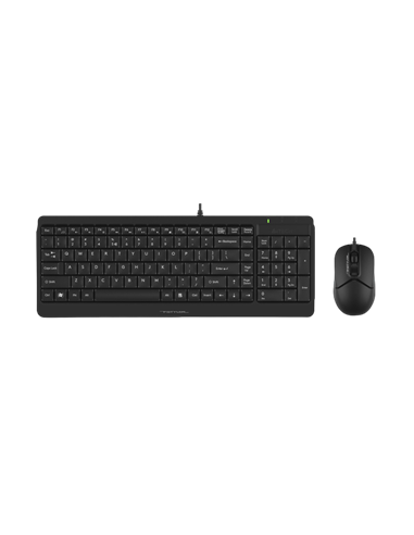 Set Tastatură + Mouse A4Tech F1512, Cu fir, Negru
