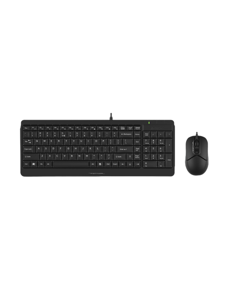 Set Tastatură + Mouse A4Tech F1512, Cu fir, Negru