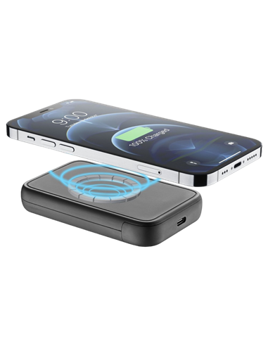 Acumulator extern Cellularline MAG 5000 Wireless, 5000mAh, Negru