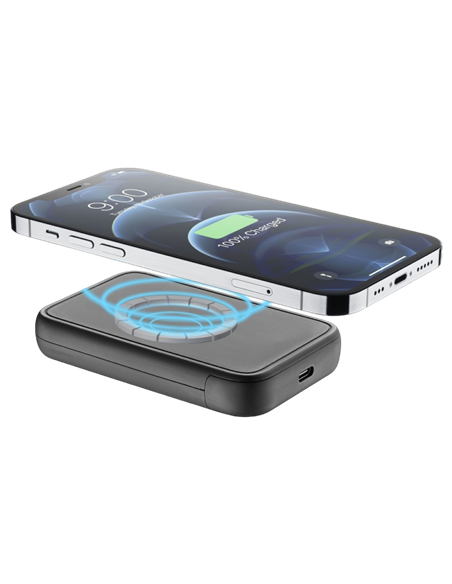 Acumulator extern Cellularline MAG 5000 Wireless, 5000mAh, Negru