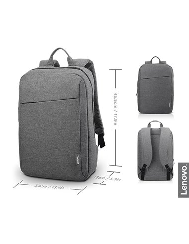 Rucsac pentru Laptop Lenovo B210, 15.6", Poliester, Gri