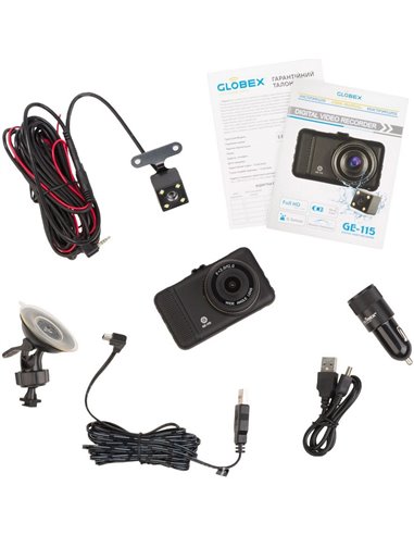 Автомобильный видеорегистратор Globex GE-115, Full-HD 1080P, Чёрный