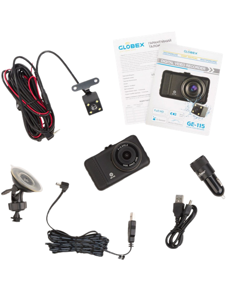 Автомобильный видеорегистратор Globex GE-115, Full-HD 1080P, Чёрный