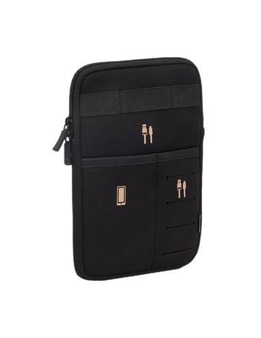 Organizator pentru calatorie RivaCase Antishock, 8", Poliester, Negru