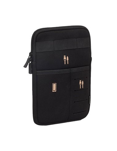 Organizator pentru calatorie RivaCase Antishock, 8", Poliester, Negru
