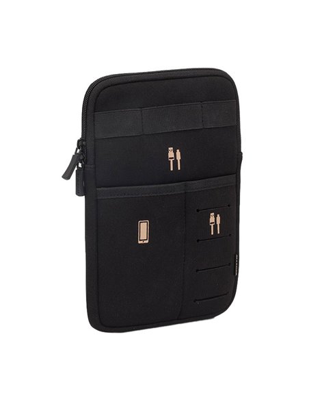 Organizator pentru calatorie RivaCase Antishock, 8", Poliester, Negru