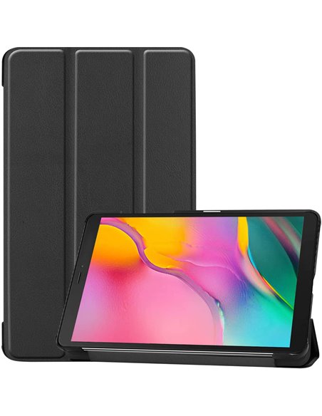 Husă pentru tabletă Cellularline Folio - Galaxy Tab A 8.0 (2019), Piele artificială, Negru