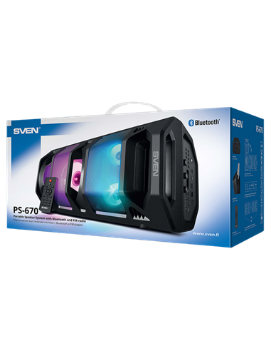 Портативная колонка SVEN PS-670, Чёрный