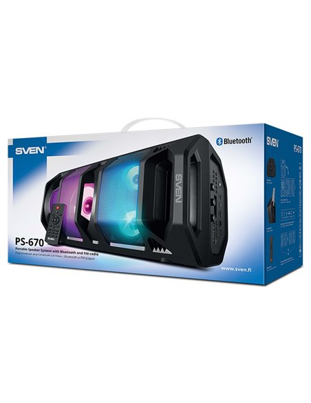 Портативная колонка SVEN PS-670, Чёрный
