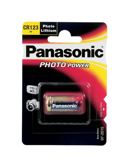 Батарейки Panasonic CR-123AL, CR123A, 1шт.