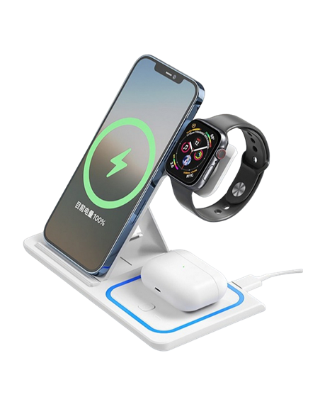 Încărcător wireless XO WX023, 15W, Alb