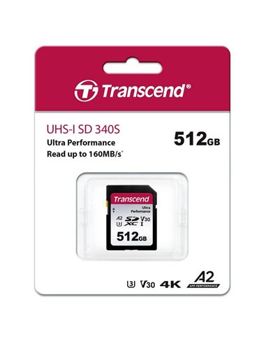 Карта памяти Transcend SDXC 340S, 512Гб (TS512GSDC340S)
