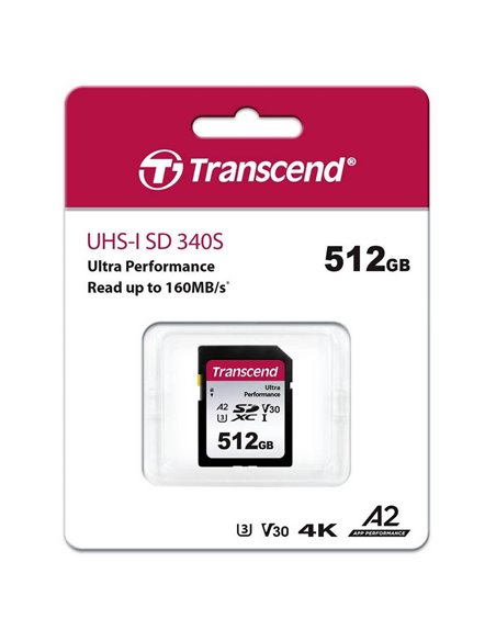 Карта памяти Transcend SDXC 340S, 512Гб (TS512GSDC340S)
