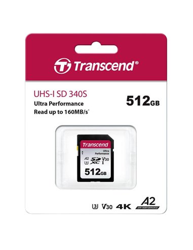 Карта памяти Transcend SDXC 340S, 512Гб (TS512GSDC340S)