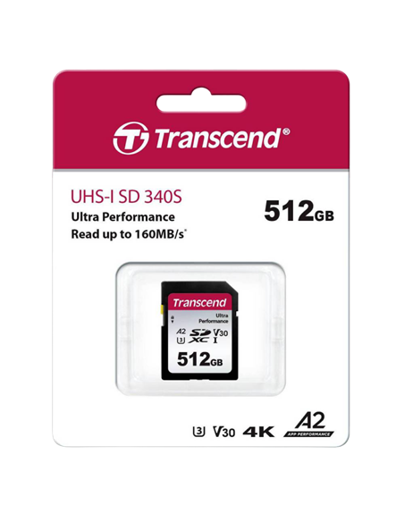 Карта памяти Transcend SDXC 340S, 512Гб (TS512GSDC340S)