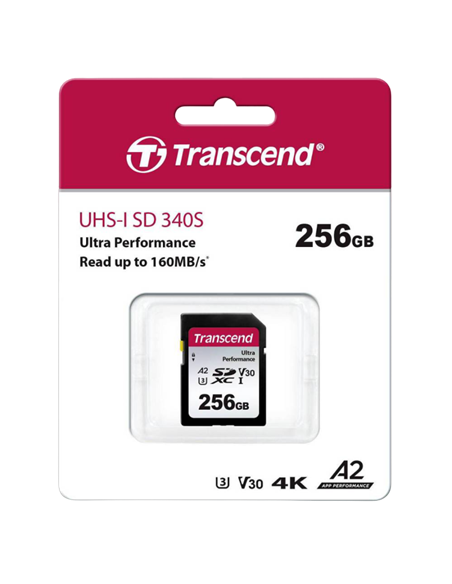 Карта памяти Transcend SDXC 340S, 256Гб (TS256GSDC340S)