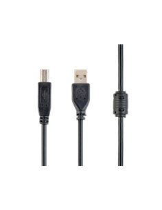 Кабель данных для периферийных устройств Cablexpert CCFB-USB2-AMBM-3M, USB Type-A/USB Type-B, 3м, Чёрный