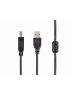 Кабель данных для периферийных устройств Cablexpert CCFB-USB2-AMBM-3M, USB Type-A/USB Type-B, 3м, Чёрный 2