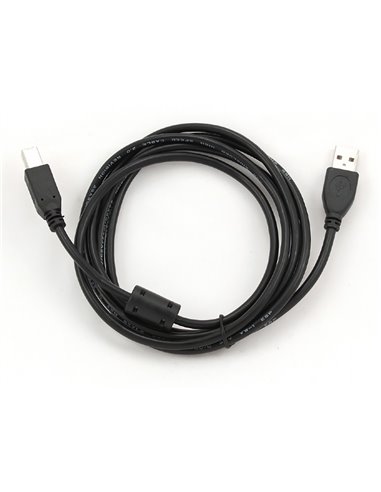 Кабель данных для периферийных устройств Cablexpert CCFB-USB2-AMBM-3M, USB Type-A/USB Type-B, 3м, Чёрный