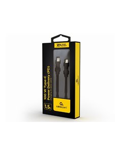 Кабель для зарядки и синхронизации Cablexpert CC-USB2-CMCM100-1.5M, USB Type-C/USB Type-C, 1,5м, Чёрный 2