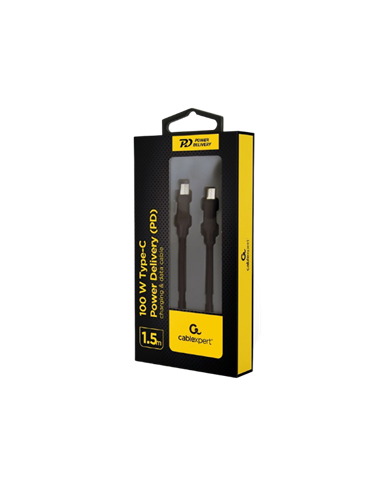 Cablu încărcare și sincronizare Cablexpert CC-USB2-CMCM100-1.5M, USB Type-C/USB Type-C, 1,5m, Negru