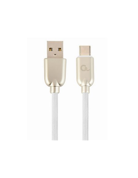Кабель для зарядки и синхронизации Cablexpert CC-USB2R-AMCM-2M-W, USB Type-A/USB Type-C, 2м, Белый