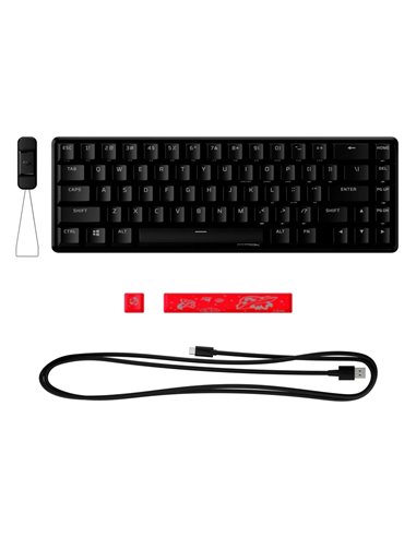 Клавиатура HyperX Alloy Origins 65, Проводное, Чёрный