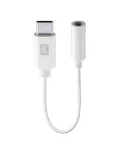 Аудио адаптер Cellularline Music Enabler Type-C, 3.5 мм/USB Type-C, 0,15м, Белый