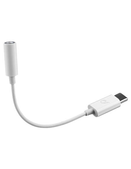 Audio Adaptor Cellularline Music Enabler Type-C, 3.5 mm/USB Type-C, 0,15m, Alb
