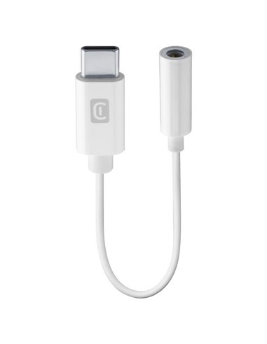 Аудио адаптер Cellularline Music Enabler Type-C, 3.5 мм/USB Type-C, 0,15м, Белый