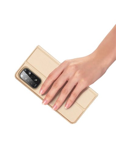 Husă tip carte Xcover Redmi Note 11 - Soft Book, Auriu