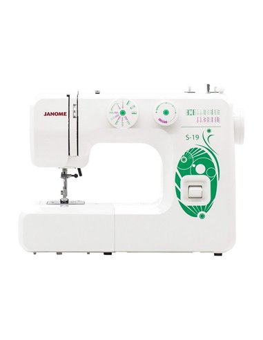 Mașină de cusut JANOME S-19, Alb Verde