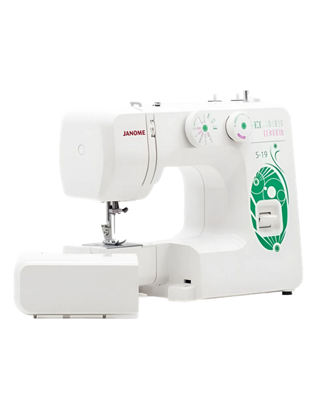 Mașină de cusut JANOME S-19, Alb Verde Mașină de cusut JANOME S-19, Alb Verde