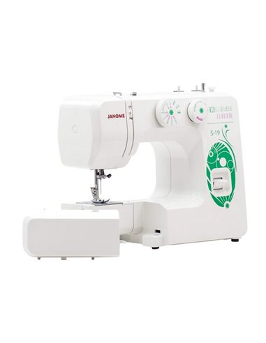 Mașină de cusut JANOME S-19, Alb Verde