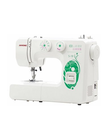 Mașină de cusut JANOME S-19, Alb Verde