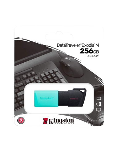 Memorie USB Kingston DataTraveler Exodia M, 256GB, Negru/Albastru