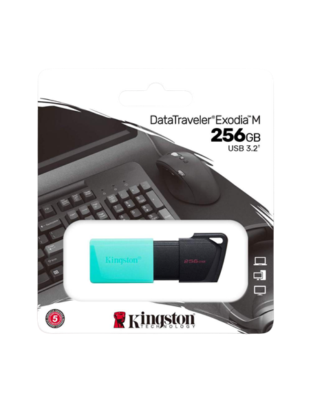 Memorie USB Kingston DataTraveler Exodia M, 256GB, Negru/Albastru