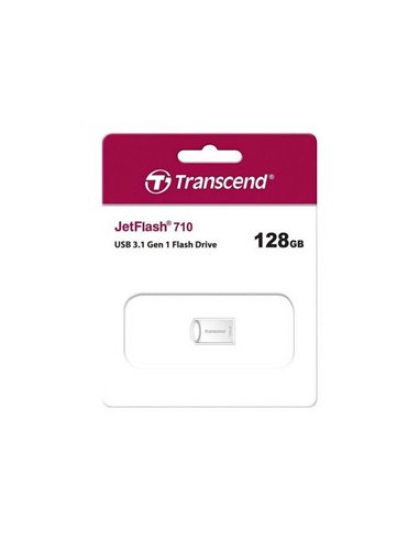 USB Flash накопитель Transcend JetFlash 710, 128Гб, Серебристый