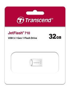 USB Flash накопитель Transcend JetFlash 710, 32Гб, Серебристый 2