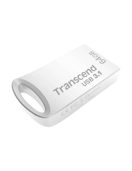 USB Flash накопитель Transcend JetFlash 710, 64Гб, Серебристый