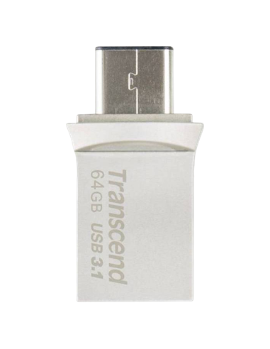 USB Flash накопитель Transcend JetFlash 890, 64Гб, Серебристый