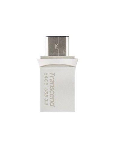 USB Flash накопитель Transcend JetFlash 890, 64Гб, Серебристый
