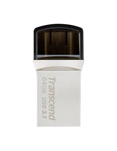 USB Flash накопитель Transcend JetFlash 890, 64Гб, Серебристый