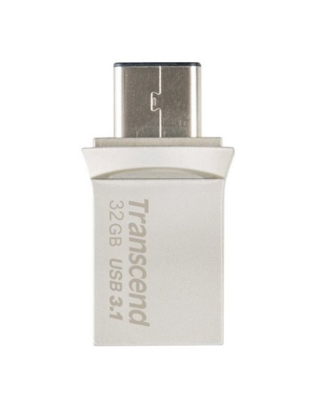 USB Flash накопитель Transcend JetFlash 890, 32Гб, Серебристый