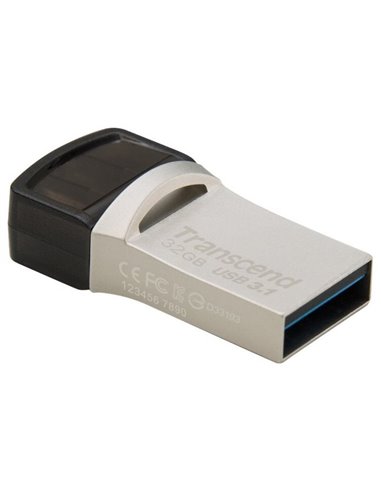 Memorie USB Transcend JetFlash 890, 32GB, Argintiu