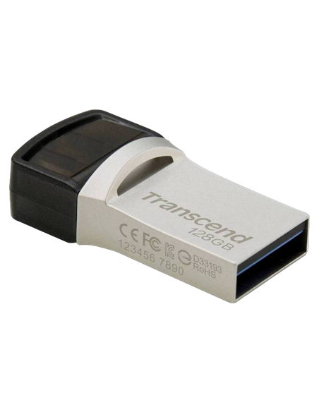 USB Flash накопитель Transcend JetFlash 890, 128Гб, Серебристый